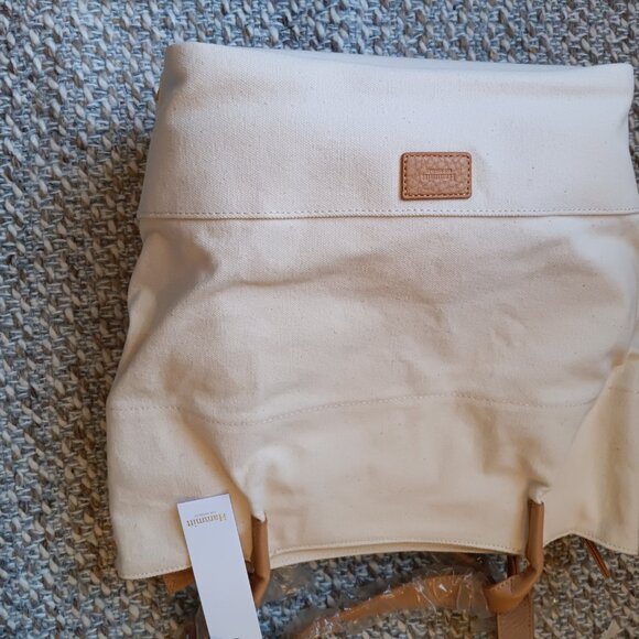 Hammitt Natural Color Cotton with Leather Trim Tote Handbag - Picture 3 of 8